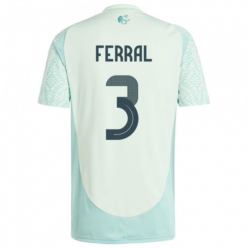 Criança Camisola México Cristina Ferral #3 Linho Verde Alternativa 24-26 Camisa Brasil