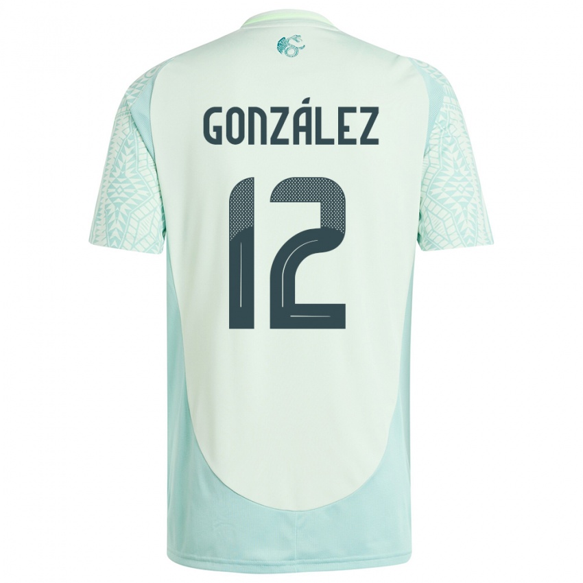 Criança Camisola México Itzel Gonzalez #12 Linho Verde Alternativa 24-26 Camisa Brasil