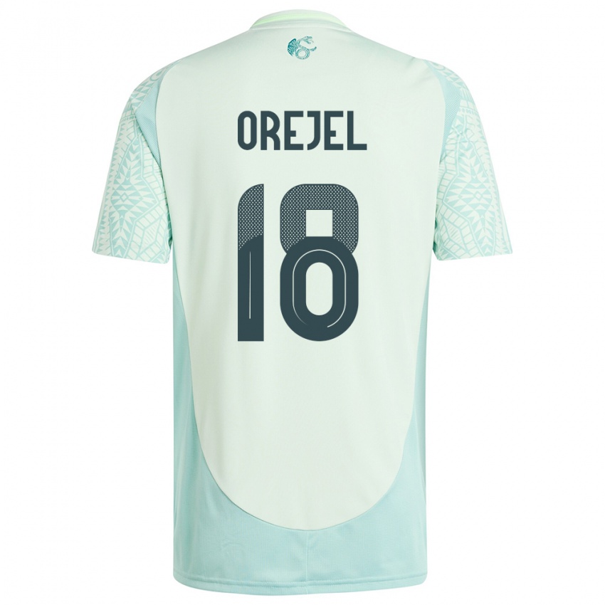 Criança Camisola México Jocelyn Orejel #18 Linho Verde Alternativa 24-26 Camisa Brasil