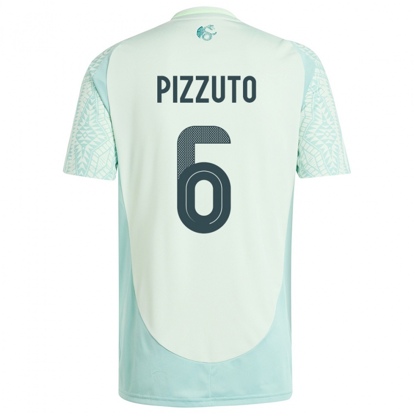 Criança Camisola México Eugenio Pizzuto #6 Linho Verde Alternativa 24-26 Camisa Brasil