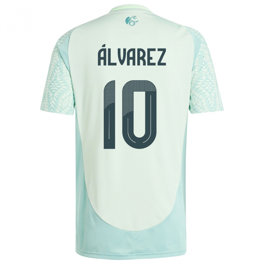 Criança Camisola México Efrain Alvarez #10 Linho Verde Alternativa 24-26 Camisa Brasil