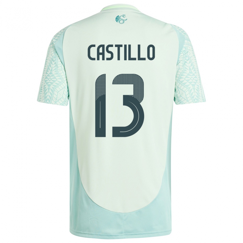 Criança Camisola México Jose Castillo #13 Linho Verde Alternativa 24-26 Camisa Brasil