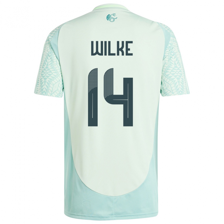 Criança Camisola México Teun Wilke #14 Linho Verde Alternativa 24-26 Camisa Brasil