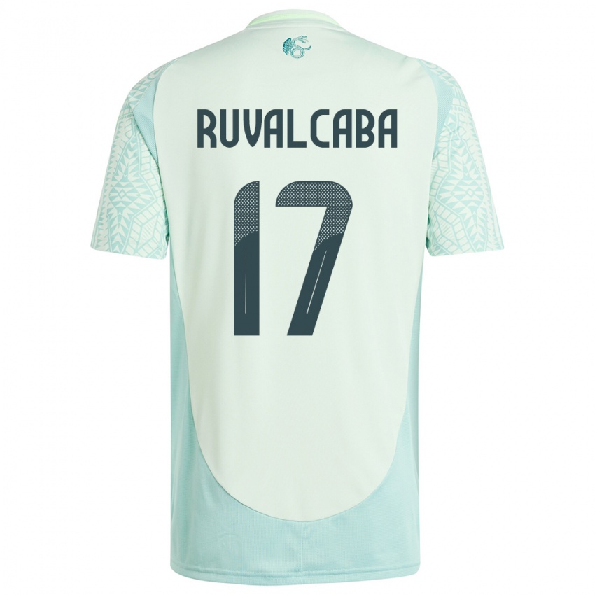 Criança Camisola México Jorge Ruvalcaba #17 Linho Verde Alternativa 24-26 Camisa Brasil