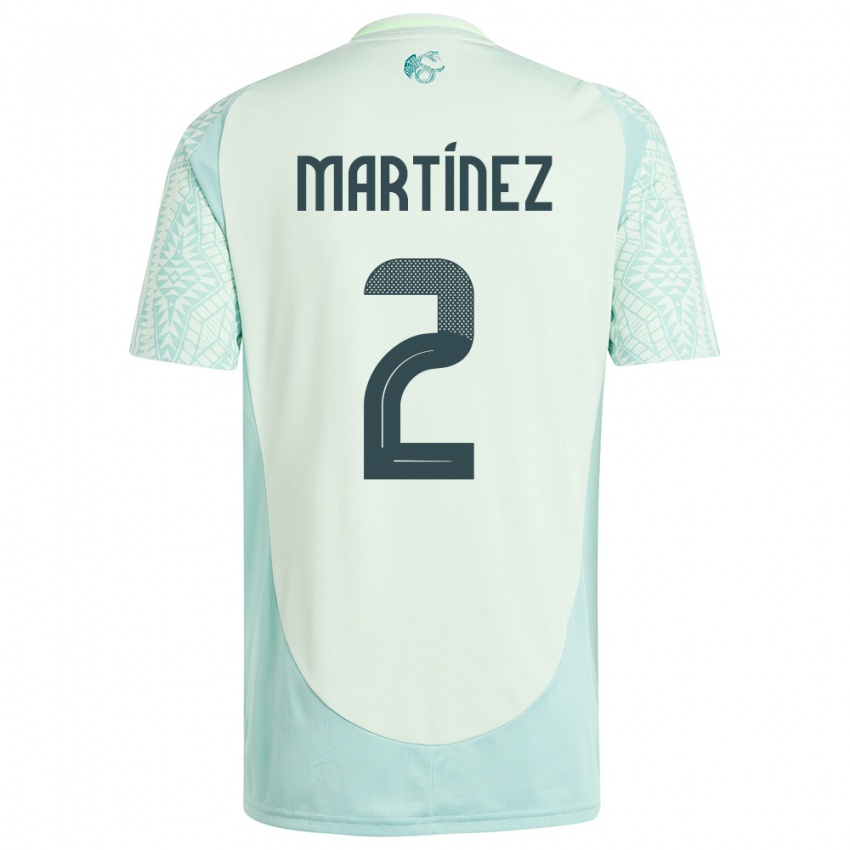 Criança Camisola México Emilio Martinez #2 Linho Verde Alternativa 24-26 Camisa Brasil