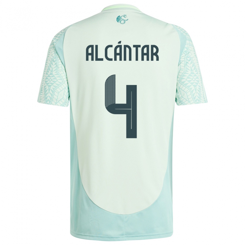 Criança Camisola México Jesus Alcantar #4 Linho Verde Alternativa 24-26 Camisa Brasil