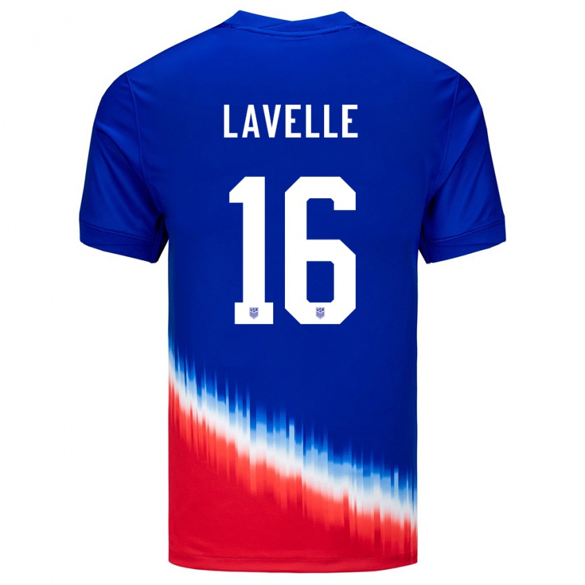 Criança Camisola Estados Unidos Rose Lavelle #16 Azul Alternativa 24-26 Camisa Brasil