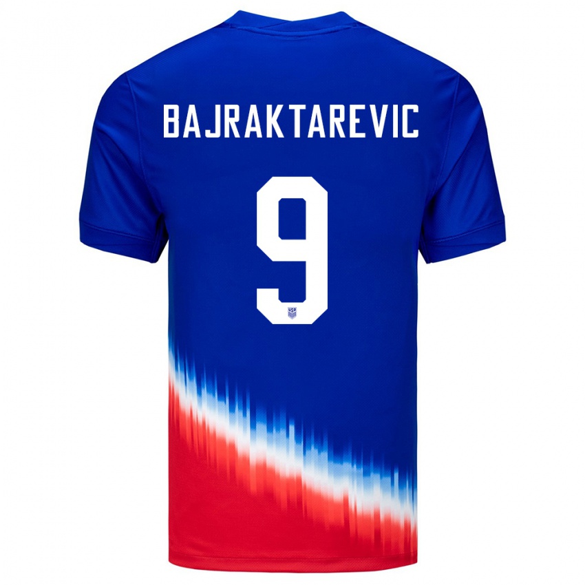 Criança Camisola Estados Unidos Esmir Bajraktarevic #9 Azul Alternativa 24-26 Camisa Brasil