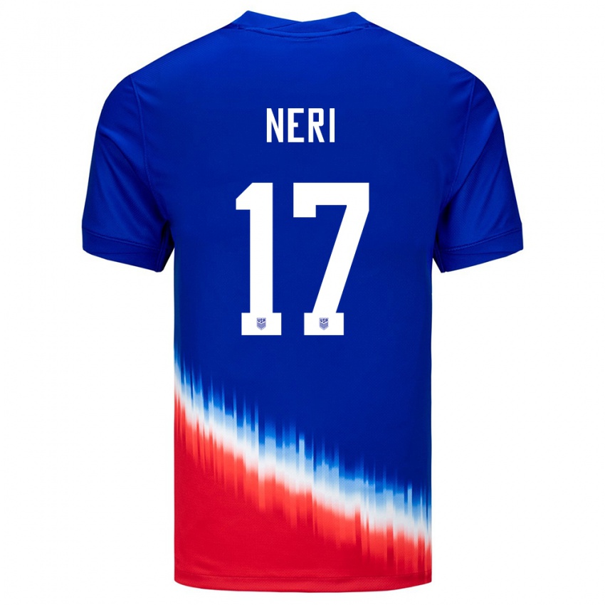 Criança Camisola Estados Unidos Rodrigo Neri #17 Azul Alternativa 24-26 Camisa Brasil