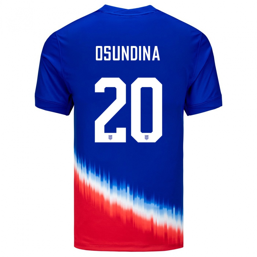 Criança Camisola Estados Unidos Korede Osundina #20 Azul Alternativa 24-26 Camisa Brasil