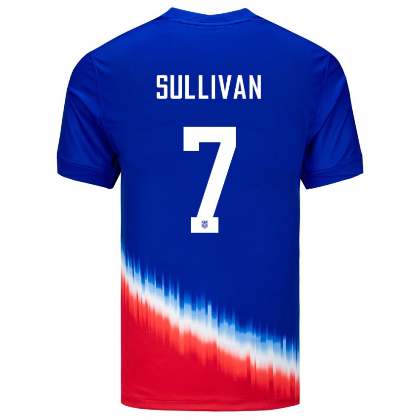 Criança Camisola Estados Unidos Quinn Sullivan #7 Azul Alternativa 24-26 Camisa Brasil