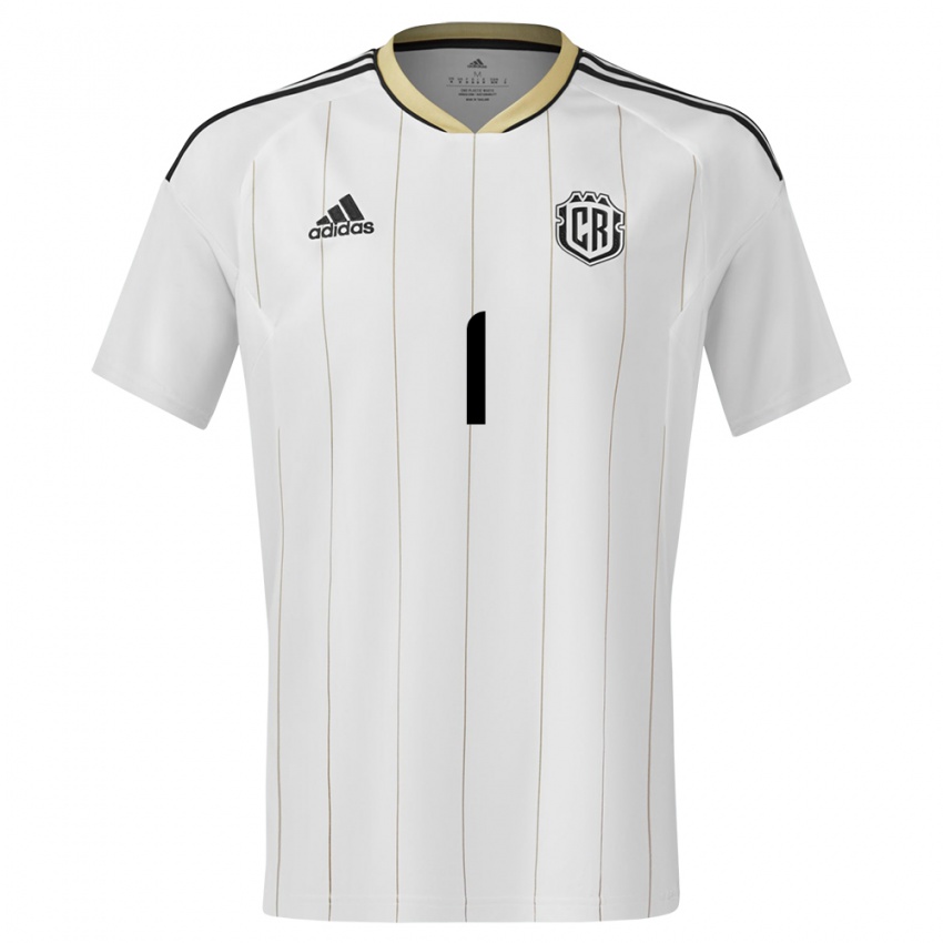 Criança Camisola Costa Rica Abraham Madriz #1 Branco Alternativa 24-26 Camisa Brasil