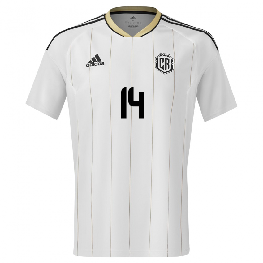 Criança Camisola Costa Rica Orlando Galo #14 Branco Alternativa 24-26 Camisa Brasil