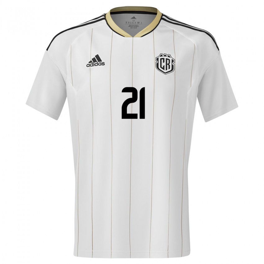 Criança Camisola Costa Rica Alvaro Zamora #21 Branco Alternativa 24-26 Camisa Brasil