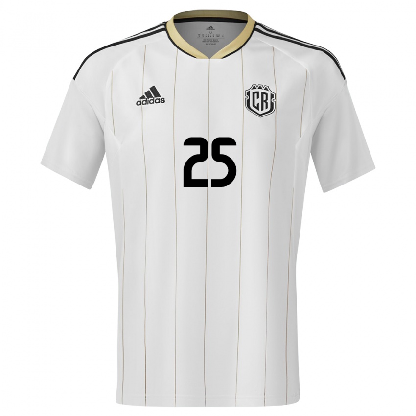 Criança Camisola Costa Rica Anthony Hernandez #25 Branco Alternativa 24-26 Camisa Brasil