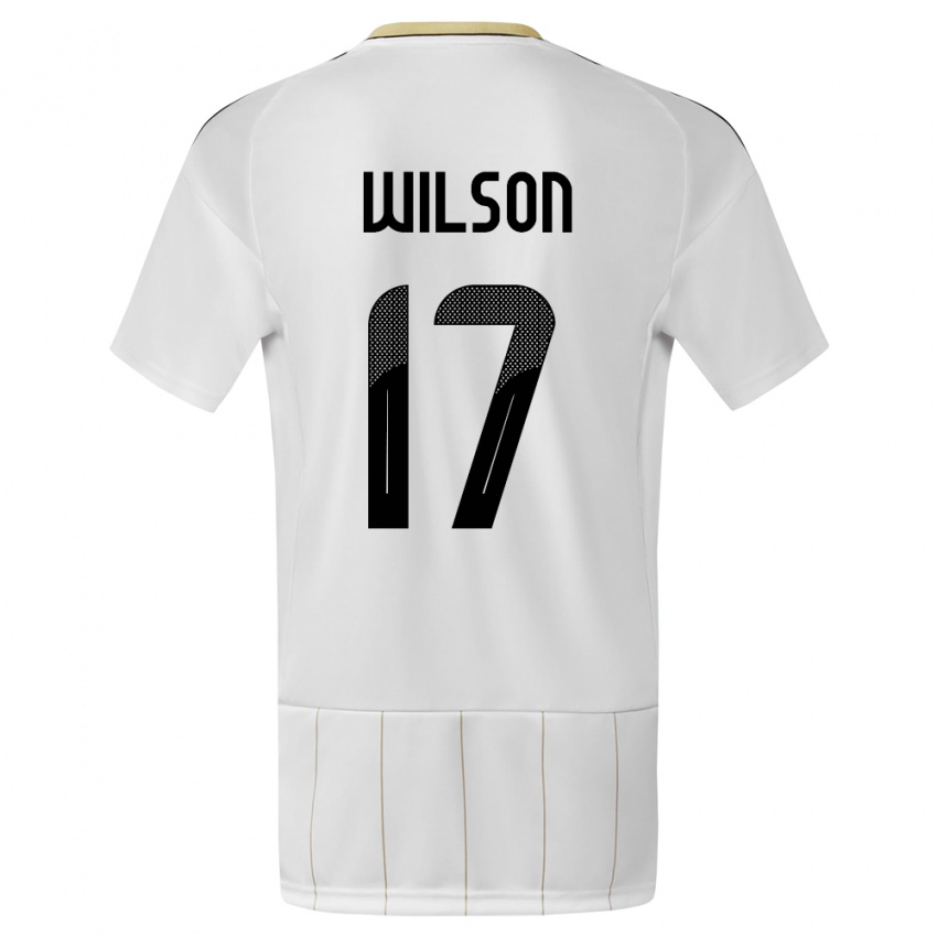Criança Camisola Costa Rica Roan Wilson #17 Branco Alternativa 24-26 Camisa Brasil