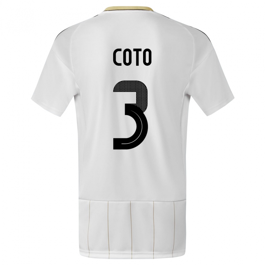 Criança Camisola Costa Rica Maria Coto #3 Branco Alternativa 24-26 Camisa Brasil