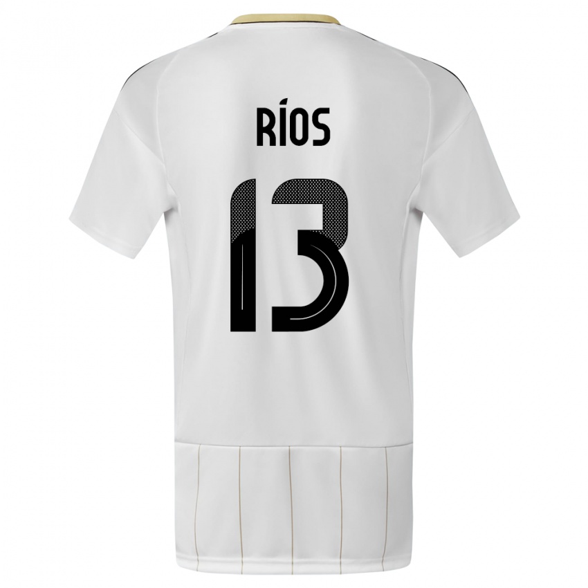 Criança Camisola Costa Rica Keral Rios #13 Branco Alternativa 24-26 Camisa Brasil