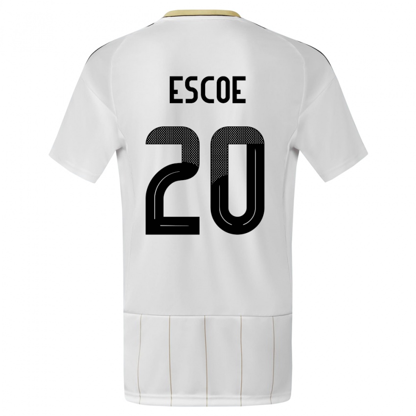 Criança Camisola Costa Rica Enyel Escoe #20 Branco Alternativa 24-26 Camisa Brasil