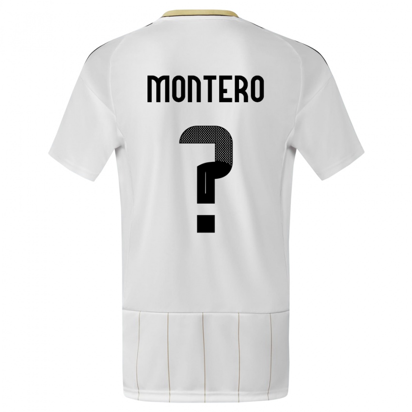 Criança Camisola Costa Rica Claudio Montero #0 Branco Alternativa 24-26 Camisa Brasil