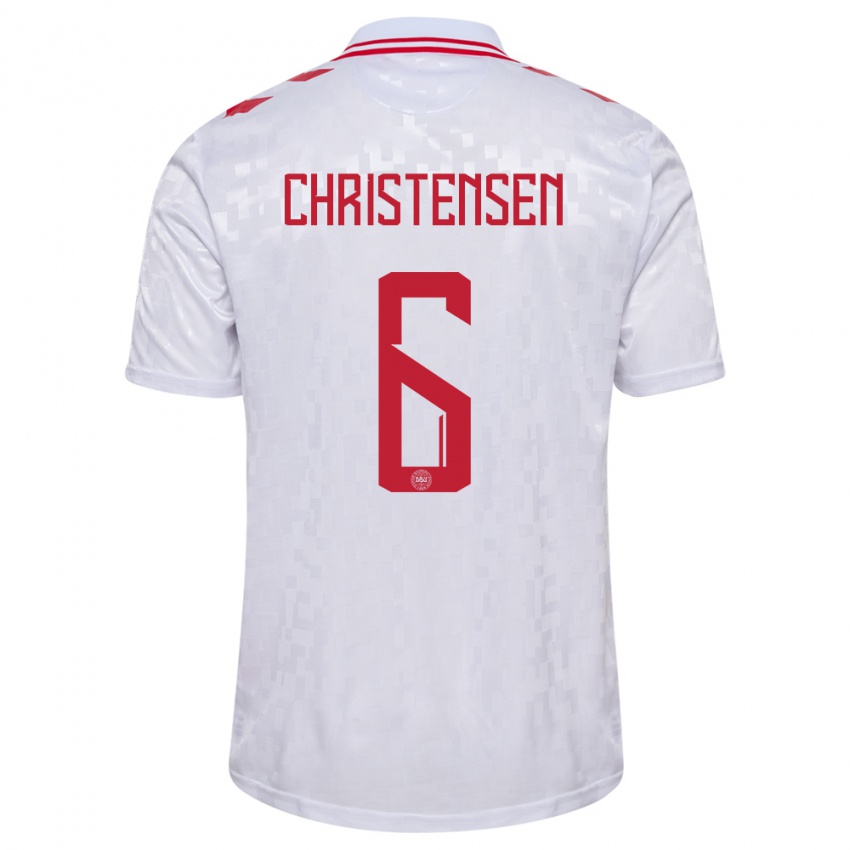 Criança Camisola Dinamarca Andreas Christensen #6 Branco Alternativa 24-26 Camisa Brasil