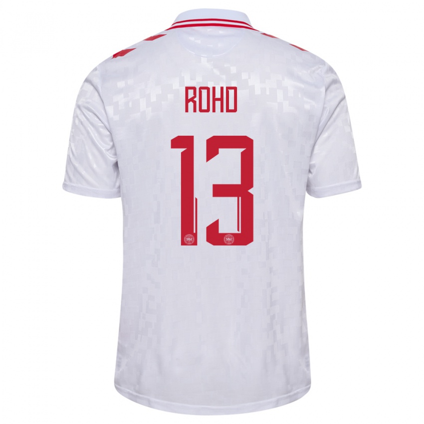 Criança Camisola Dinamarca Emil Rohd #13 Branco Alternativa 24-26 Camisa Brasil