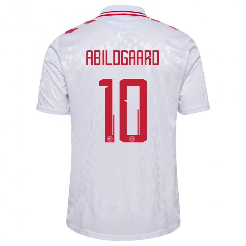 Criança Camisola Dinamarca Lasse Abildgaard #10 Branco Alternativa 24-26 Camisa Brasil