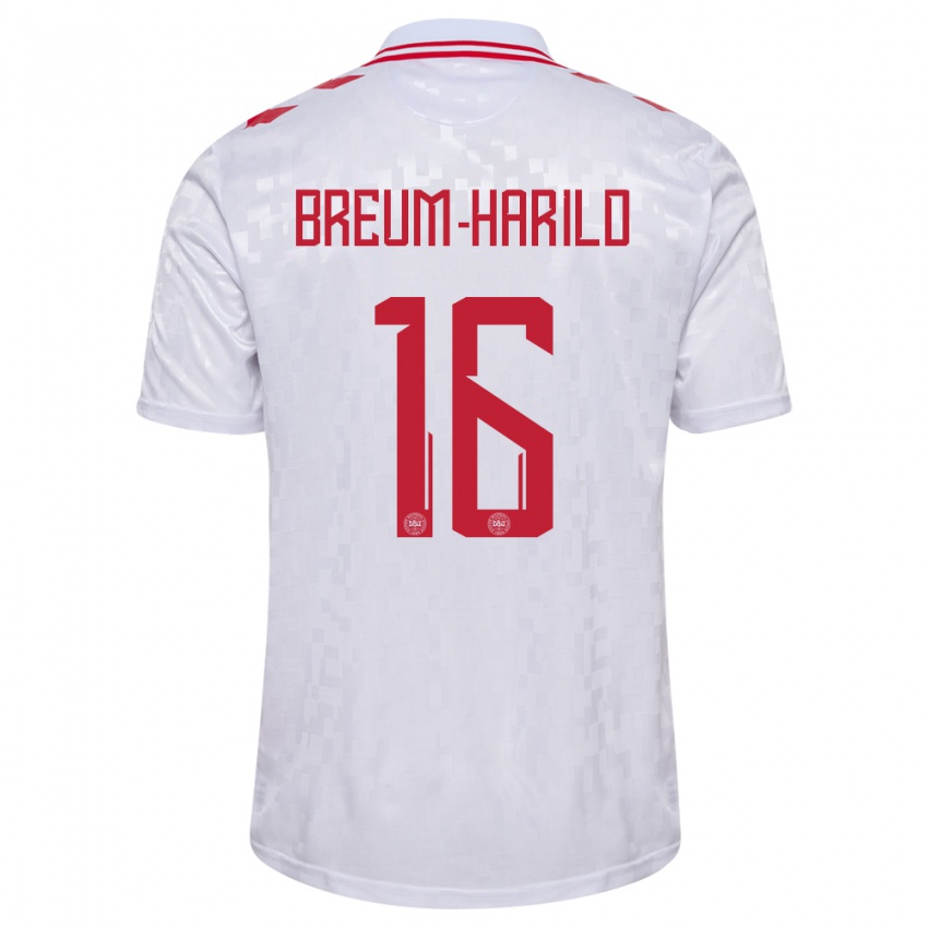 Criança Camisola Dinamarca Tobias Breum-Harild #16 Branco Alternativa 24-26 Camisa Brasil