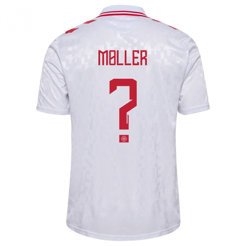 Criança Camisola Dinamarca William Møller #0 Branco Alternativa 24-26 Camisa Brasil