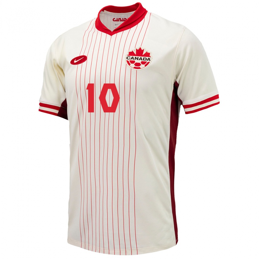 Criança Camisola Canadá Philip Igbinobaro #10 Branco Alternativa 24-26 Camisa Brasil