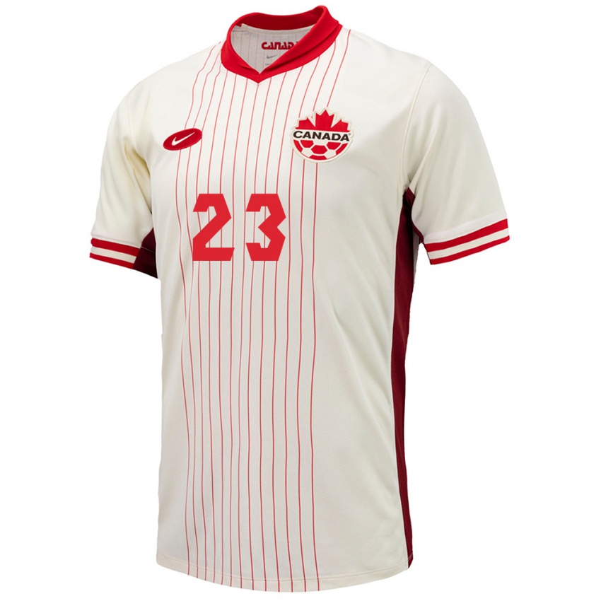 Criança Camisola Canadá Scott Kennedy #23 Branco Alternativa 24-26 Camisa Brasil