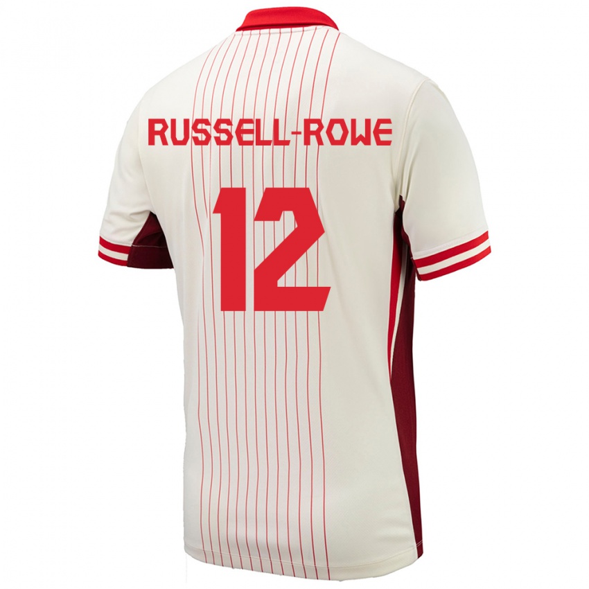 Criança Camisola Canadá Jacen Russell-Rowe #12 Branco Alternativa 24-26 Camisa Brasil