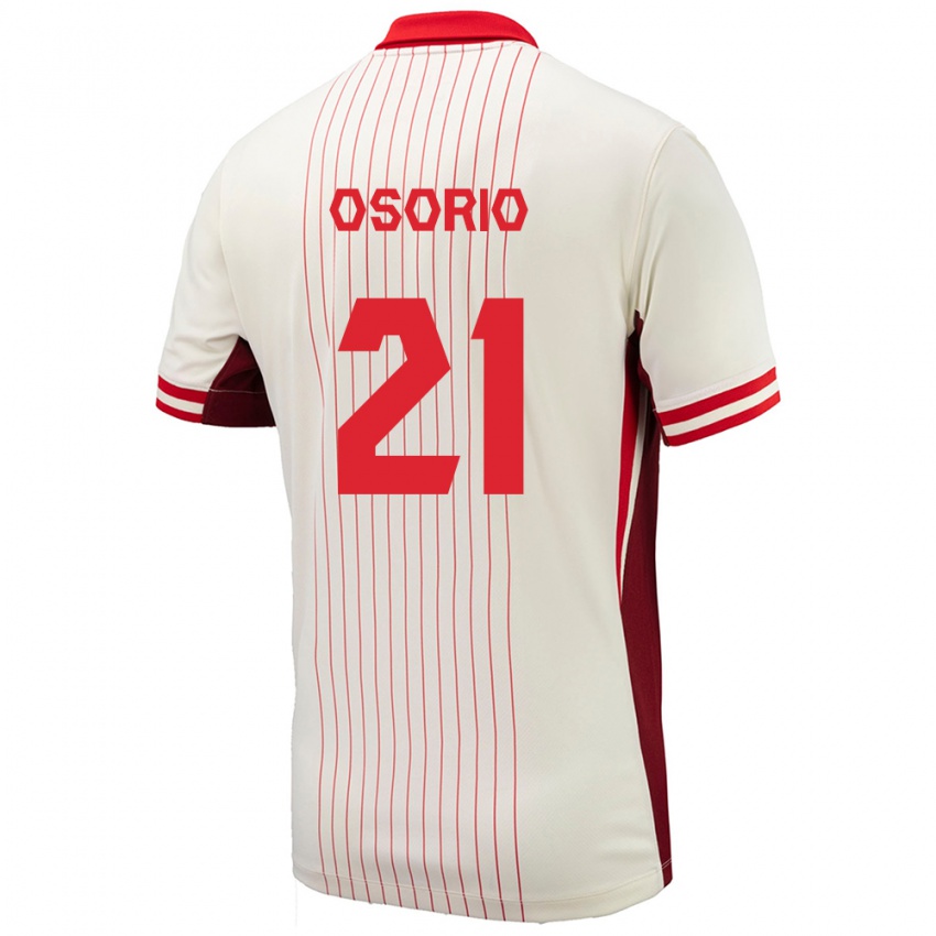 Criança Camisola Canadá Jonathan Osorio #21 Branco Alternativa 24-26 Camisa Brasil