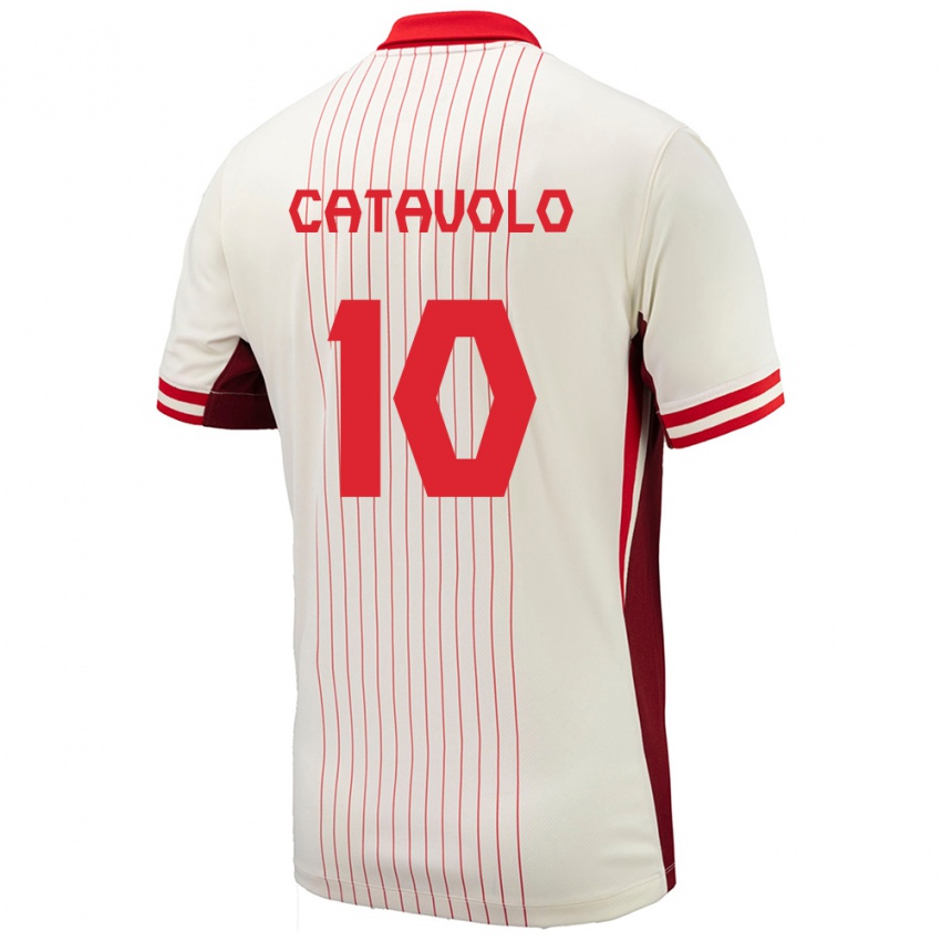 Criança Camisola Canadá Matthew Catavolo #10 Branco Alternativa 24-26 Camisa Brasil