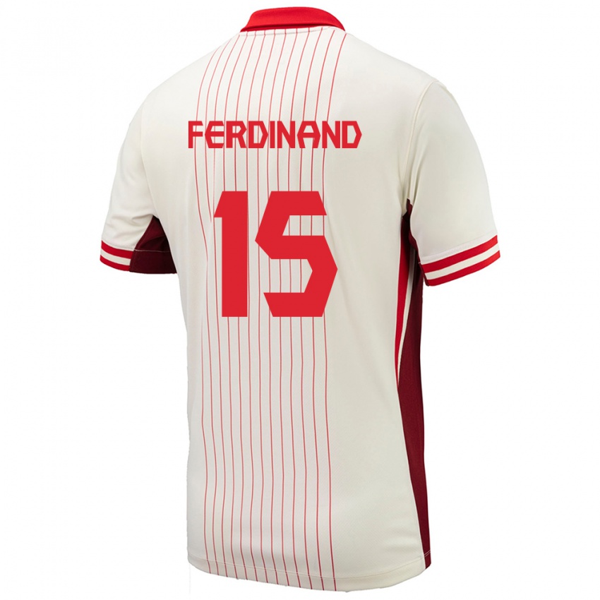 Criança Camisola Canadá Keesean Ferdinand #15 Branco Alternativa 24-26 Camisa Brasil