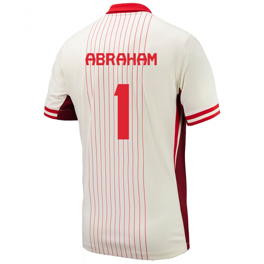 Criança Camisola Canadá Nathaniel Abraham #1 Branco Alternativa 24-26 Camisa Brasil