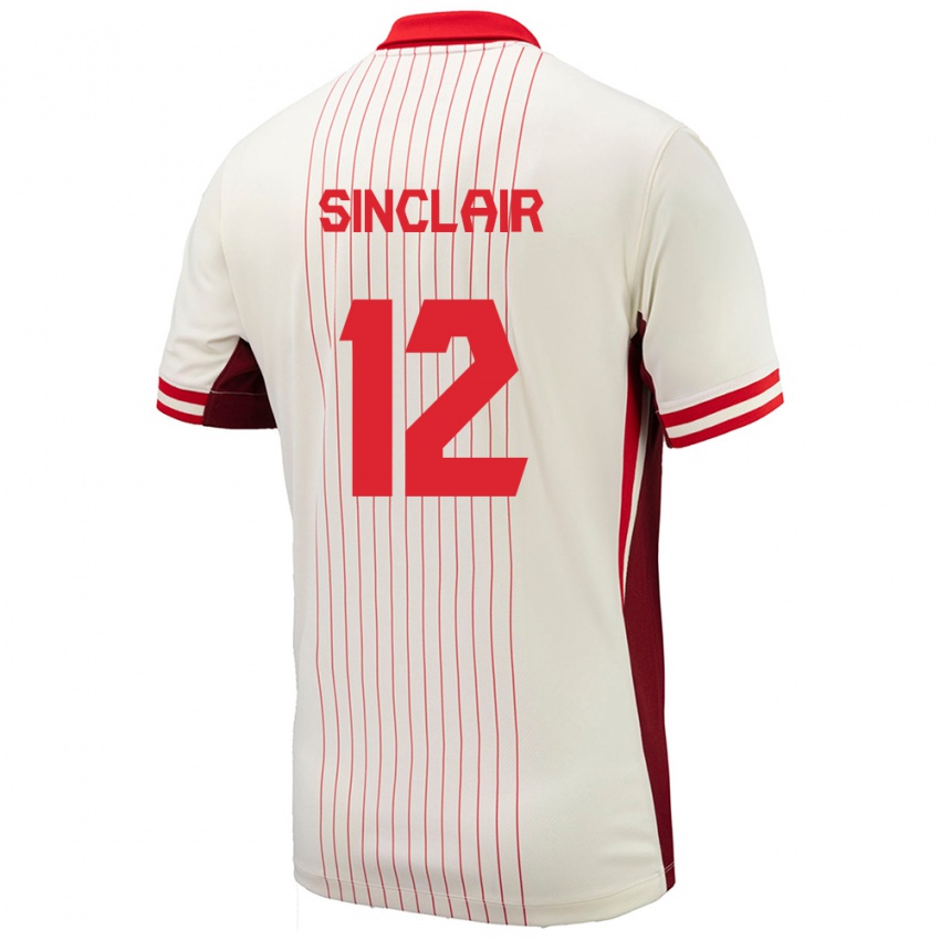 Criança Camisola Canadá Christine Sinclair #12 Branco Alternativa 24-26 Camisa Brasil