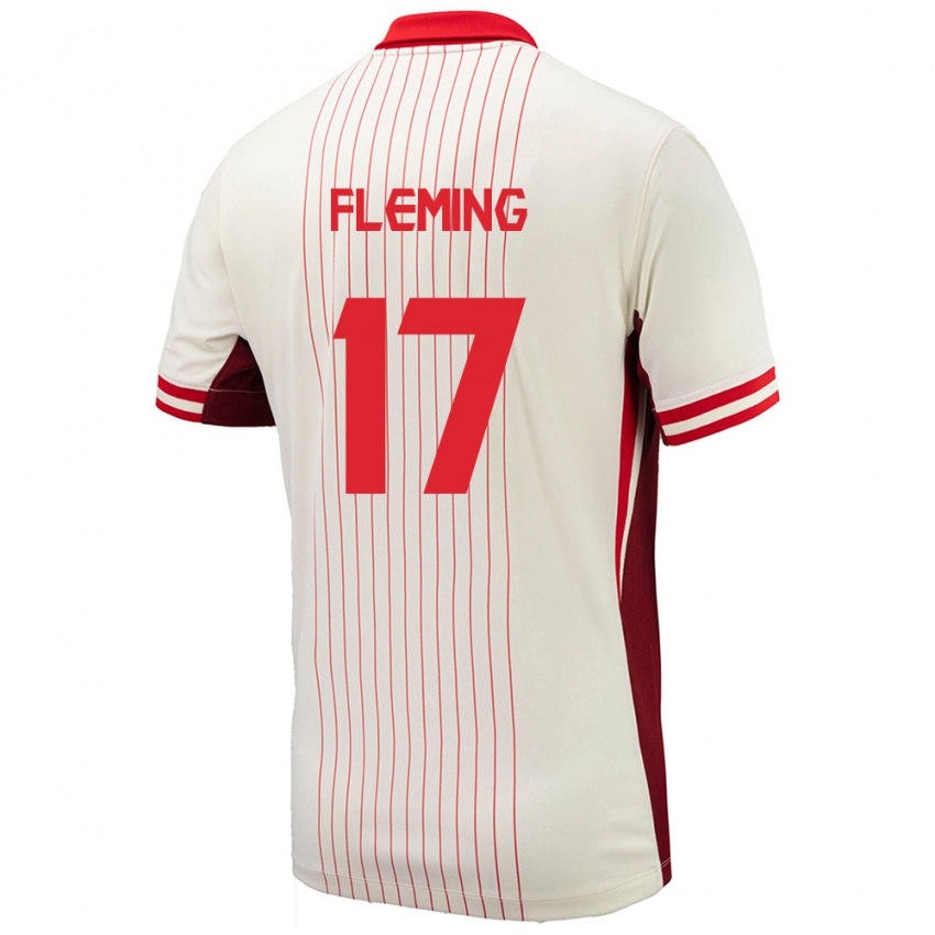 Criança Camisola Canadá Jessie Fleming #17 Branco Alternativa 24-26 Camisa Brasil