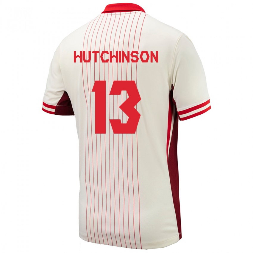 Criança Camisola Canadá Atiba Hutchinson #13 Branco Alternativa 24-26 Camisa Brasil