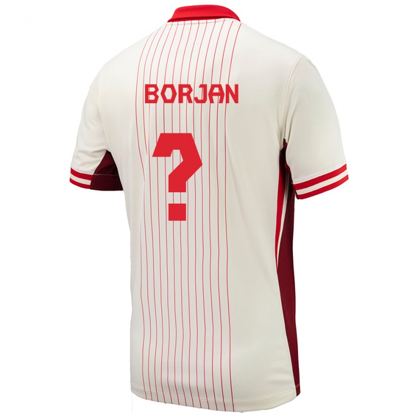 Criança Camisola Canadá Nikola Borjan #0 Branco Alternativa 24-26 Camisa Brasil