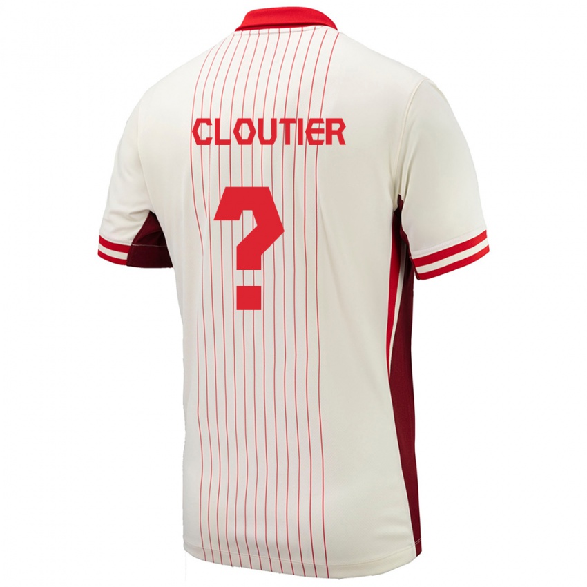 Criança Camisola Canadá Loic Cloutier #0 Branco Alternativa 24-26 Camisa Brasil