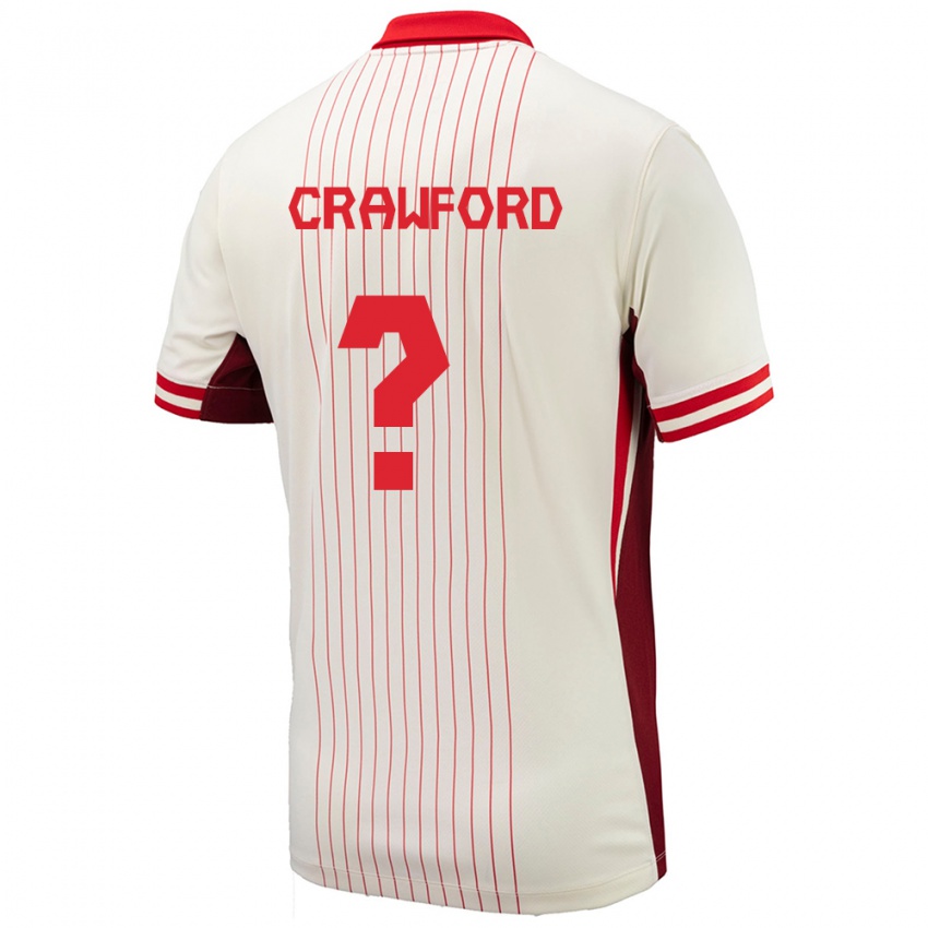 Criança Camisola Canadá Tyler Crawford #0 Branco Alternativa 24-26 Camisa Brasil