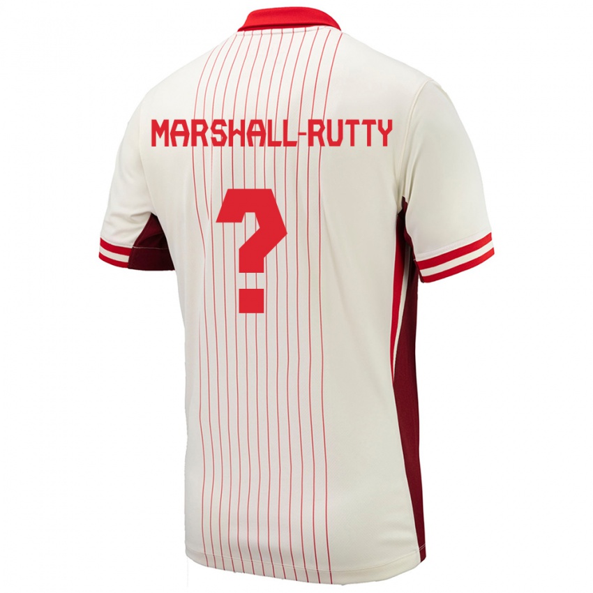 Criança Camisola Canadá Jahkeele Marshall Rutty #0 Branco Alternativa 24-26 Camisa Brasil