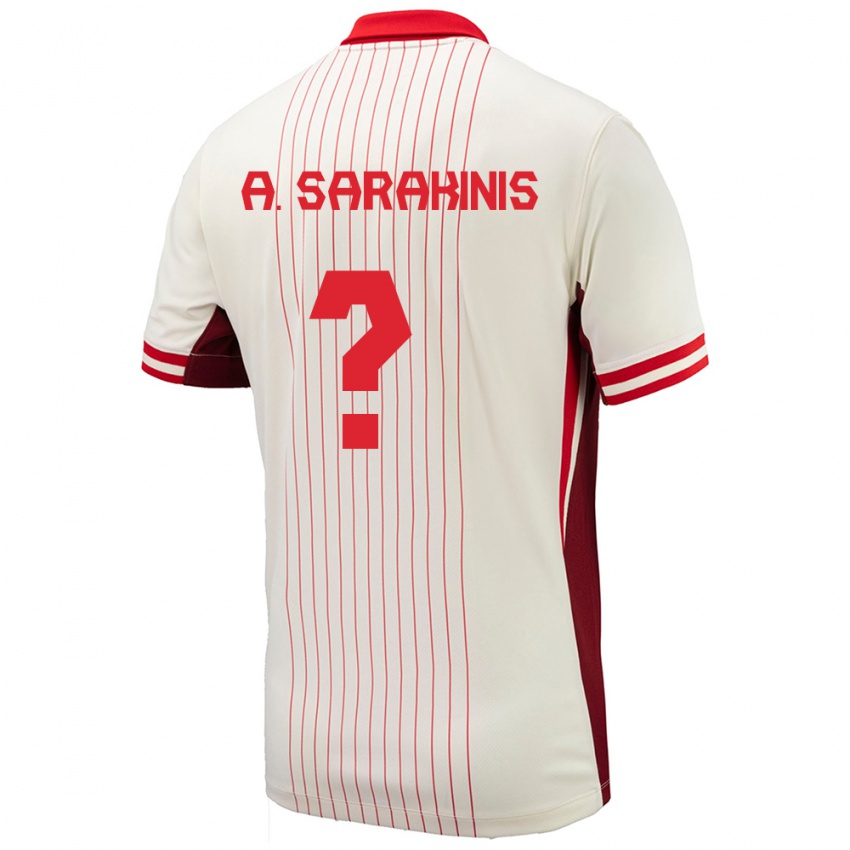 Criança Camisola Canadá Alexander Sarakinis #0 Branco Alternativa 24-26 Camisa Brasil