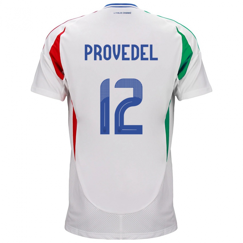 Criança Camisola Itália Ivan Provedel #12 Branco Alternativa 24-26 Camisa Brasil