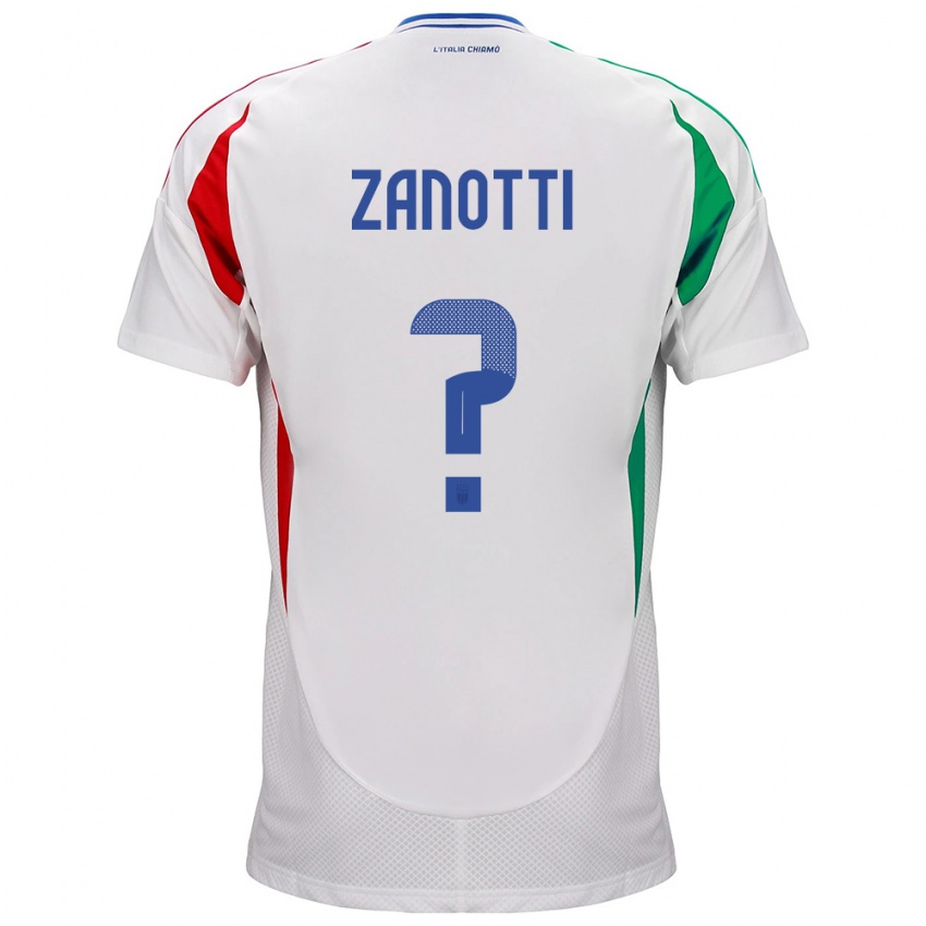 Criança Camisola Itália Mattia Zanotti #0 Branco Alternativa 24-26 Camisa Brasil