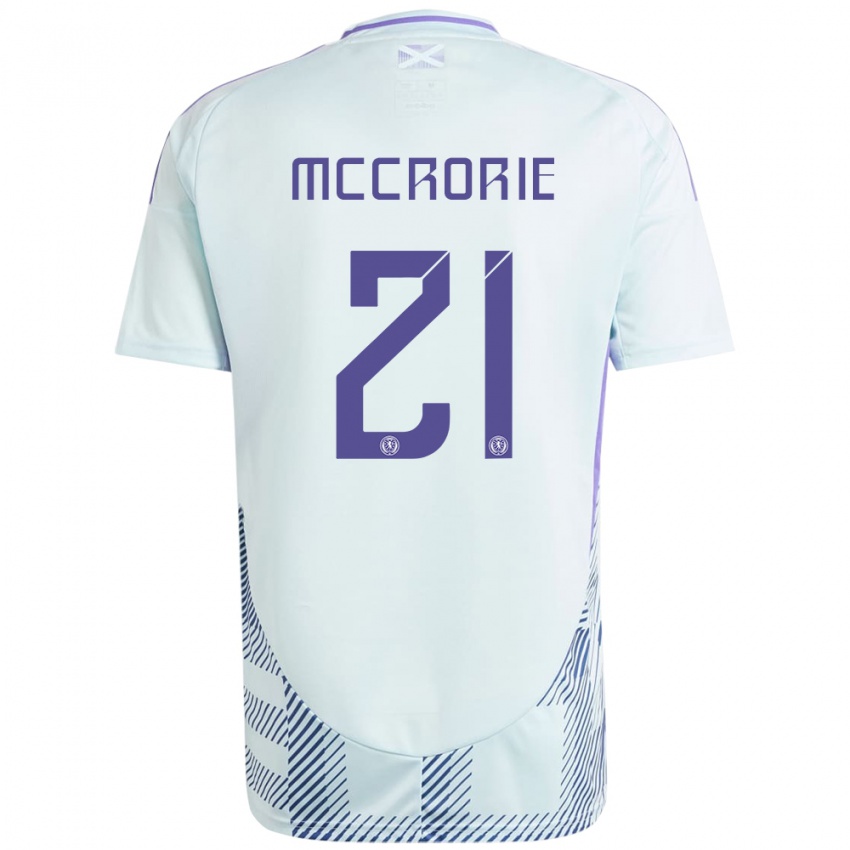 Criança Camisola Escócia Robby Mccrorie #21 Azul Menta Claro Alternativa 24-26 Camisa Brasil