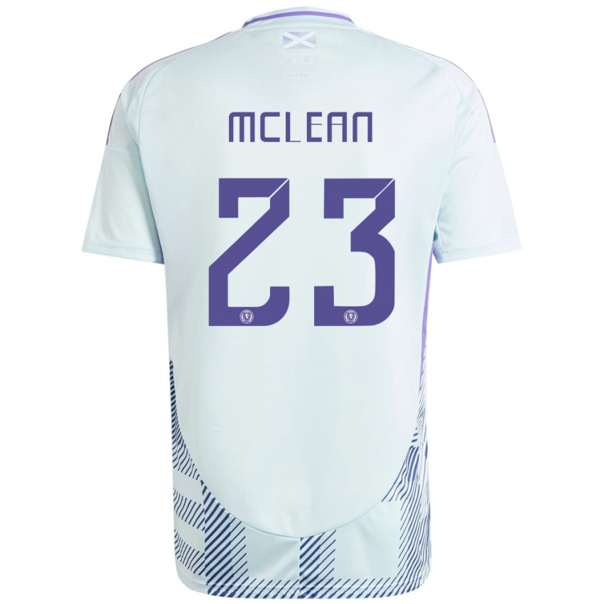 Criança Camisola Escócia Kenny Mclean #23 Azul Menta Claro Alternativa 24-26 Camisa Brasil