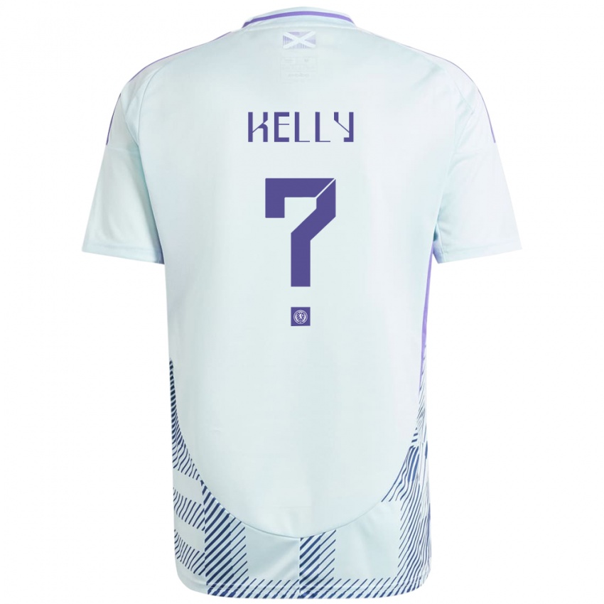 Criança Camisola Escócia Daniel Kelly #0 Azul Menta Claro Alternativa 24-26 Camisa Brasil