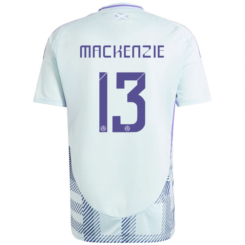 Criança Camisola Escócia Zander Mackenzie #13 Azul Menta Claro Alternativa 24-26 Camisa Brasil